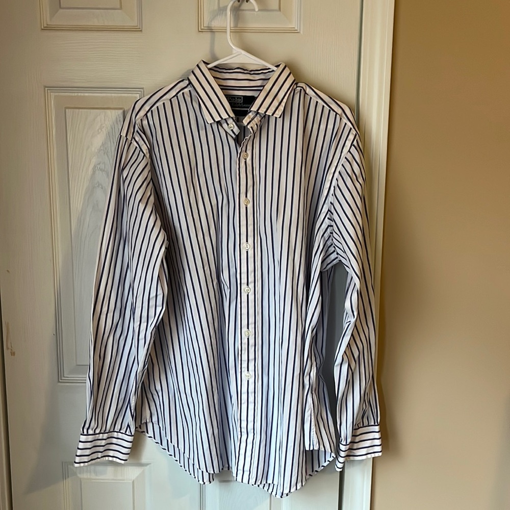 Extra Large Polo Striped Button Down - image 1
